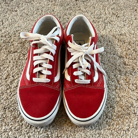 Old school vans red womans 6.5 - Picture 1 of 7